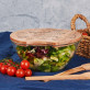 Pyszności - Szklana salaterka ze sztućcami