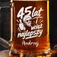 Kufel Personalizowany z Grawerem Na 45 Rocznicę Ślubu Prezent Na Walentynki Dla Mężczyzny: Męski Toast