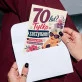 Kartka z Życzeniami Dla Kobiety 70 Lat Na 70 Urodziny Dla Kobiety: Siedemdziesiąt Z Pazurem