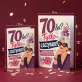 Kartka z Życzeniami Dla Kobiety 70 Lat Na 70 Urodziny Dla Kobiety: Siedemdziesiąt Z Pazurem
