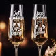 Dwa Kieliszki Do Szampana Na Wesele Prezent Dla Pary Młodej Pary: Jej I Jego Toast Dwa Kieliszki Do Szampana Na Wesele Prezent Dla Pary Młodej Pary: Jej I Jego Toast