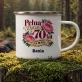 Kubek Emaliowany Na 70 Prezent Dla 70 Latki Kobiety: Pełna Życia Od 70 Lat Kubek Emaliowany Na 70 Prezent Dla 70 Latki Kobiety: Pełna Życia Od 70 Lat