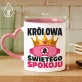 Kubek Z Nadrukiem Na Mikołajki Prezent Dla Kobiety: Królowa Świętego Spokoju Kubek Z Nadrukiem Na Mikołajki Prezent Dla Kobiety: Królowa Świętego Spokoju