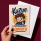 Kartka z Życzeniami Dla Kuzyna Dla Mężczyzny: Chibi Wesoły Kuzyn
