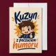 Kartka z Życzeniami Dla Kuzyna Dla Mężczyzny: Chibi Wesoły Kuzyn