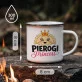 Kubek Emaliowany Dla Kucharki Prezent Dla Kobiety: Pierogi Princess Kubek Emaliowany Dla Kucharki Prezent Dla Kobiety: Pierogi Princess