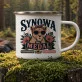Kubek Emaliowany Dla Synowej Prezent Dla Kobiety: Botaniczny Retro Kolaż