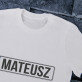 Rejestracja imię - Koszulka męska z nadrukiem