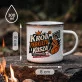 Kubek Emaliowany Dla Koszykarza Prezent Dla Mężczyzny: Koszykarski Styl Retro Kubek Emaliowany Dla Koszykarza Prezent Dla Mężczyzny: Koszykarski Styl Retro