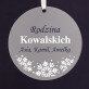 Rodzina śnieżynki - Bombka akrylowa ze wstążką