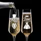 Dwa Kieliszki Do Szampana Na Ślub Prezent Dla Pary Młodej Pary: Mąż I Żona Dwa Kieliszki Do Szampana Na Ślub Prezent Dla Pary Młodej Pary: Mąż I Żona