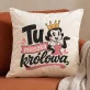 Poduszka Dekoracyjna Na Parapetówkę Prezent Dla Kobiety: Królowa Gniazdka Poduszka Dekoracyjna Na Parapetówkę Prezent Dla Kobiety: Królowa Gniazdka