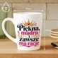 Kubek Z Nadrukiem Na Urodziny Prezent Dla Kobiety: Piekna, Mądra Kubek Z Nadrukiem Na Urodziny Prezent Dla Kobiety: Piekna, Mądra