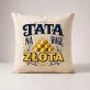 Poduszka Dekoracyjna Dla Taty Prezent Na Dzień Ojca Dla Mężczyzny: Tata Na Wagę Złota Poduszka Dekoracyjna Dla Taty Prezent Na Dzień Ojca Dla Mężczyzny: Tata Na Wagę Złota