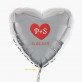 Serce + data - Balon z helem - Serce
