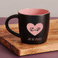 Serce + data - Czarny kubek ceramiczny Serce + data - Czarny kubek ceramiczny