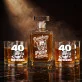 Zestaw Do Whisky Na 40 Urodziny Prezent Dla Mężczyzny: Dojrzały Humor Zestaw Do Whisky Na 40 Urodziny Prezent Dla Mężczyzny: Dojrzały Humor