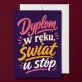 Kartka z Życzeniami Na Zakończenie Szkoły Dla Kobiety: Absolwentka Z Klasą