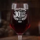 Mega Kieliszek Do Wina z Grawerem Na 30 Rocznicę Ślubu Prezent Dla Kobiety: 30 Lat Razem Wino Mega Kieliszek Do Wina z Grawerem Na 30 Rocznicę Ślubu Prezent Dla Kobiety: 30 Lat Razem Wino