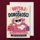 Kartka z Życzeniami Na 18 Urodziny Dla Kobiety: Kawaii Śmiech I Dorosłość Kartka z Życzeniami Na 18 Urodziny Dla Kobiety: Kawaii Śmiech I Dorosłość