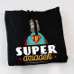 super dziadek - Bluza męska czarna z kapturem