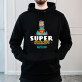 super dziadek - Bluza męska czarna z kapturem