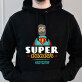 super dziadek - Bluza męska czarna z kapturem