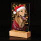 Świąteczny zwierzak - Wydruk na szkle akrylowym z podstawką led