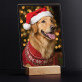 Świąteczny zwierzak - Wydruk na szkle akrylowym z podstawką led