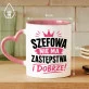 Kubek Z Nadrukiem Dla Szefowej Prezent Dla Kobiety: Nie Ma Zastępstwa Kubek Z Nadrukiem Dla Szefowej Prezent Dla Kobiety: Nie Ma Zastępstwa