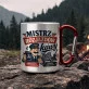 Kubek Metalowy z Karabińczykiem Dla Kolejarza Prezent Dla Mężczyzny: Retro Kolejowy Humor Kubek Metalowy z Karabińczykiem Dla Kolejarza Prezent Dla Mężczyzny: Retro Kolejowy Humor