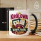 Kubek Z Nadrukiem Dla Koleżanki Z Pracy Prezent Dla Kobiety: Królowa Kawy Tabel I Cudów Kubek Z Nadrukiem Dla Koleżanki Z Pracy Prezent Dla Kobiety: Królowa Kawy Tabel I Cudów