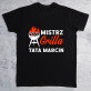 Tata mistrz grilla - Czarna koszulka męska