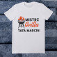 Tata mistrz grilla - Koszulka męska z nadrukiem