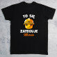 To się zateguje - Czarna koszulka męska