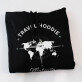 Travel hoodie - Bluza męska czarna z kapturem