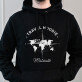 Travel hoodie - Bluza męska czarna z kapturem