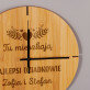 Tu mieszkają - Zegar ścienny bambusowy