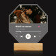 Twoja piosenka spotify - Wydruk na szkle akrylowym led ośmiokąt
