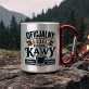 Kubek Metalowy z Karabińczykiem Dla Niego Prezent Na Walentynki Dla Mężczyzny: Poranny Bohater Kubek Metalowy z Karabińczykiem Dla Niego Prezent Na Walentynki Dla Mężczyzny: Poranny Bohater
