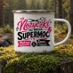 Kubek Emaliowany Dla Fryzjerki Prezent Dla Kobiety: Nożyczkowa Supermoc Kubek Emaliowany Dla Fryzjerki Prezent Dla Kobiety: Nożyczkowa Supermoc
