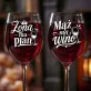 Dwa Kieliszki Do Wina Dla Małżeństwa Prezent Dla Pary: Plan I Wino Dwa Kieliszki Do Wina Dla Małżeństwa Prezent Dla Pary: Plan I Wino