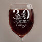 urodziny kwiaty - Grawerowany Kieliszek do wina
