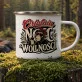 Kubek Emaliowany Na Panieński Prezent Dla Kobiety: Retro Noc Wolności Kubek Emaliowany Na Panieński Prezent Dla Kobiety: Retro Noc Wolności