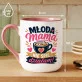Kubek Z Nadrukiem Dla Młodej Mamy Prezent Na Dzień Mamy Dla Kobiety: Młoda Mama Działa Kubek Z Nadrukiem Dla Młodej Mamy Prezent Na Dzień Mamy Dla Kobiety: Młoda Mama Działa
