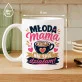 Kubek Z Nadrukiem Dla Młodej Mamy Prezent Na Dzień Mamy Dla Kobiety: Młoda Mama Działa Kubek Z Nadrukiem Dla Młodej Mamy Prezent Na Dzień Mamy Dla Kobiety: Młoda Mama Działa