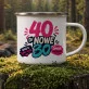 Kubek Emaliowany Na 40 Prezent Na 40 Urodziny Dla Kobiety: Zabawna Czterdziestka Kubek Emaliowany Na 40 Prezent Na 40 Urodziny Dla Kobiety: Zabawna Czterdziestka