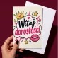 Kartka z Życzeniami Na Osiemnastkę Dla Kobiety: Blask Dorosłości Kartka z Życzeniami Na Osiemnastkę Dla Kobiety: Blask Dorosłości
