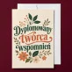Kartka z Życzeniami Na Dzień Babci i Dziadka Dla Babci i Dziadka Pary: Botaniczna Nuta Kartka z Życzeniami Na Dzień Babci i Dziadka Dla Babci i Dziadka Pary: Botaniczna Nuta