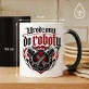 Kubek Z Nadrukiem Dla Chłopaka Prezent Na Dzień Chłopaka Dla Mężczyzny: Urodzony Do Roboty
